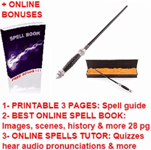 Narcissa Malfoy Wands Replica + Harry Potter Magic Wizards Printable Spell Book Cheap