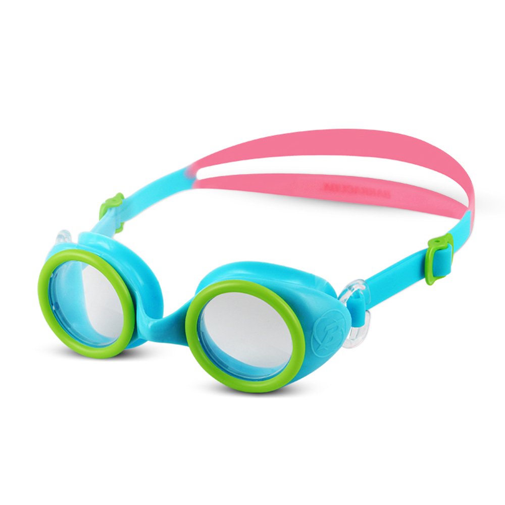 Barracuda WIZARD Junior Swim Goggle - Quick Release Silicone Strap, One-piece Frame Easy-adjustment Comfortable for Children (91355) (Blue)