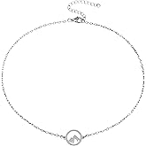 EnCharmed Stainless Steel Mountain Dainty Choker, Handmade Minimal Layering Adjustable Necklace 14-16 Inches