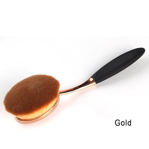 Oshide Make Up Pinsel Oval Zahnbürsten Bürste Face Puder Foundation Schmink Pinsel - Rose Gold