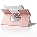 Thankscase Case for iPad Mini 4, Rotating Case Cover for Ipad Mini 4 with Wallet and Pocket with Hand Strap with Auto Sleep/Wake Function for iPad Mini 4 (Rose Gold 2)