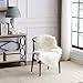 LEEVAN Faux Fur Rug Supersoft Plush Fluffy Chair Cover Sheepskin Rug Seat Cover Shaggy Throw Floor Mat Carpet Accent Rugs- 2 ft x 3 ft, Ivory White