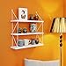 WELLAND 3-Tier Display Wall Shelf Storage Rack Wall Rack, White