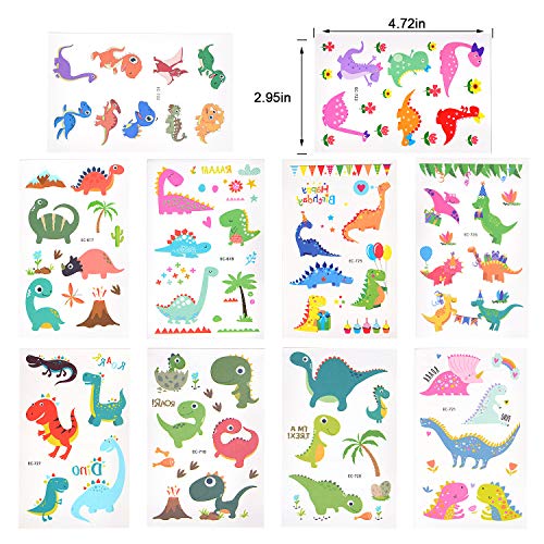 EKKONG Dinosaurier Temporäres Tattoos Set, temporäre Tattoos Sticker für ädchen/ Kinder/Frauen/Erwachsene, Kinder Party… – Bild 4