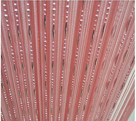 AMSS 1 Piece 3m x3m Door String Curtain Beaded Thread Fringe Panel Champagne for Window Room Tassel Party Wedding Christmas Events Decor