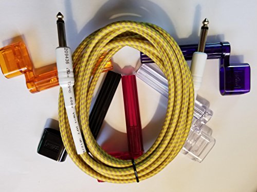 10FT Tweed Guitar 6.35mm 1/4" Mono Male to Male Audio Cable Wire Braided Cord With FREE String Winder/Peg Puller - Thumbnail 2