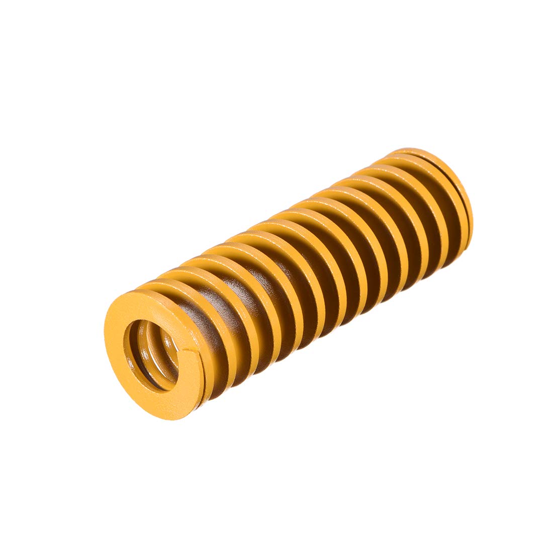 sourcing map 22mm OD 65mm Long Spiral Stamping Light Load Compression Die Spring Yellow