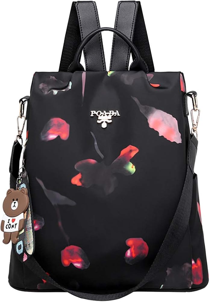 Sac à Dos DIRRONA Anti-vol Femme - Broderie Mode - Multifonctionnel 20x10x30cm