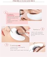 Chargenyang 50 Pair Under Eye Gel Pads Lash Extension Makeup Patches Pro Salon view 6