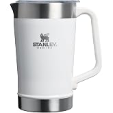 STANLEY Stay-Chill Pitcher, 64 oz, Frost | Insulated Stainless Steel | Large Capacity Durable Beverage Container with Handle | Heavy Duty &amp; Durable | BPA-Free