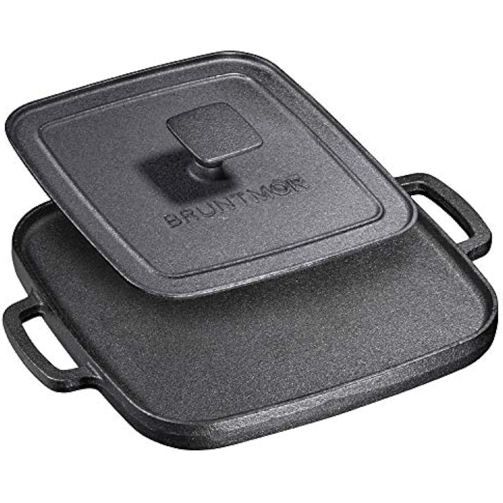 PreSeasoned Cast Iron Single Burner 10X10 Reversible Grill Griddle W
