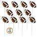 Prextex Football Lollipops - Kids Sports Ball Suckers for Birthday, Sports Event or Football Party Favor - Pack of 12 (1 Dozen)