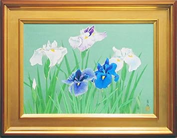 Amazon Co Jp 井上清治 花菖蒲 日本画 M15 15号 ホーム キッチン