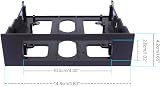 Lily Brown 5.25 to 3.5 Drive Bay Adapter Front Mounting Bracket Floppy Optical view 3