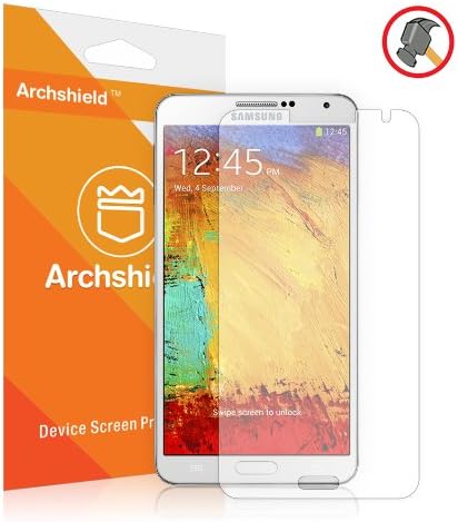 Archshield - Samsung Galaxy Note 3 Shatterproof Anti Shock Extreme Protection Screen Protector 1-Pack - Retail Packaging (Lifetime Warranty)