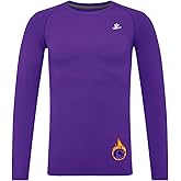 DEVOROPA Youth Boys Compression Thermal Shirt Long Sleeve Kids Fleece Baselayer Soccer Baseball Undershirt Slim/Regular/Husky
