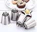 SOOKOO 4 PCS Russian Piping Tips Set DIY Cookie Decorating Supplies Tips Baking Candy Cake Decorating Kits