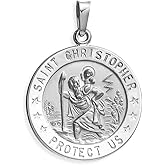 PicturesOnGold.com Saint Christopher Religious Medal - Solid Sterling Silver