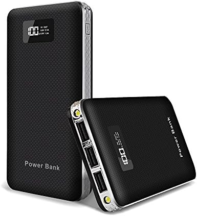 Portable Charger, FDGAO Power Bank 20000mAh External Battery High Capacity Outdoor with Digital Display Portable Phone Charger Fast Charging for All Smartphone and Other USB Device (Black)