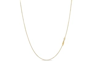 KEZEF Italian Box Chain Necklace for Men and Women, Thin and Strong Solid 925 Silver Necklace with Spring Ring Clasp