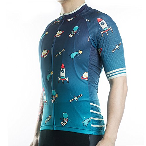 Racmmer Mens Breathable Short Sleeve Cycling Jersey Bike Shirt Cycling Clothing - Thumbnail 2