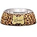 Loving Pets Spoiled Leopard Milano Bowl for Dogs and Cats, Small