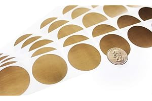 My Scratch Offs - 500 Roll Gold Round 1.5 Inch Scratch Off Stickers Labels Fun & Easy DIY for Promo Codes, Gender Reveal, Surprise Birthday Invitations & Party Favors