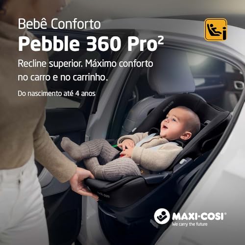 Bebê Conforto Maxi-Cosi, Pebble Pro², com Base Familyfix, Giro 360° Isofix, Twillic Truffle