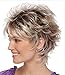 FENCCA Short Curly Wigs for White Women Blonde Bob Hair Wigs Natural Looking Heat Resistant Synthetic Fashion Wig with Wig Cap ( Light Blonde Mixed Red Brown) FC024