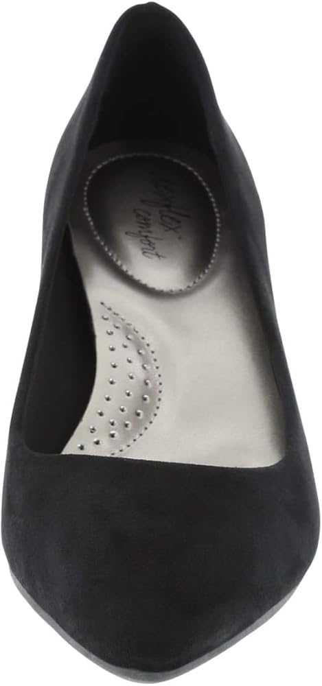 comfortable black suede pumps