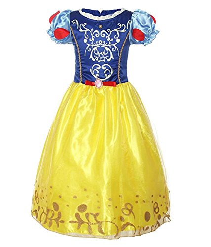 Abroda Little Girls Puff Sleeve Snow Dress Up Fancy Party Cosplay Costume
