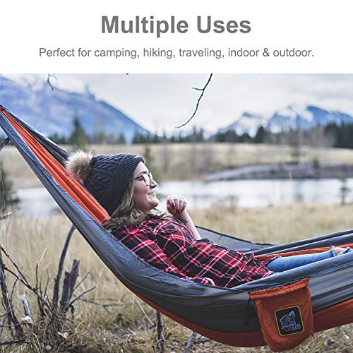MIZTLI Hammock Camping with All The Installations, Portable & Lightweight Travel Parachute Hammock, Outdoor, Indoor, Backpacking, Hiking & Survival - Thumbnail 5