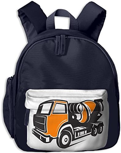 Kid's Cute Concrete Mixer Truck Logo Abstract School Bags/Packbags For Boys And Girls