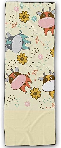 Fitness Flowers, Dots And Dairy Pilates Towel Sweat Absorbent