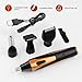 Nose Hair Trimmer, Water Resistant Electric Nose and Ear Trimmer with Stainless Steel Cutting Blades Battery Powered Cleaning Tool for Men in Black (4-in-1 Golden)