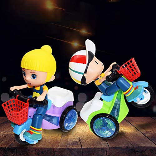 Jinjin Children's Stunt Tricycle Crane Head 360 Degree Rotating Music Lighting Popular Electric Toys Durable Toddler Baby Gifts (A) - Thumbnail 4