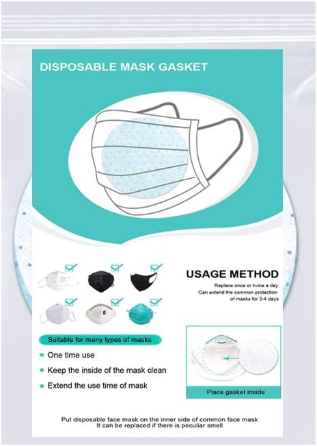 GTWCK 10Pcs Disposable Mask Pad, Mouth Mask Replacement Pad Activated Carbon Filter Replacement Filter Pads Mask Filter for Most Mouth Mask with Filter Slot