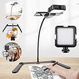 Overhead Phone Mount, Ajustable Tripod with