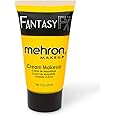 Mehron Makeup Fantasy FX Cream Makeup | Water Based | Halloween | Yellow Face & Body Paint For Adults 1 fl oz (30ml) (YELLOW)