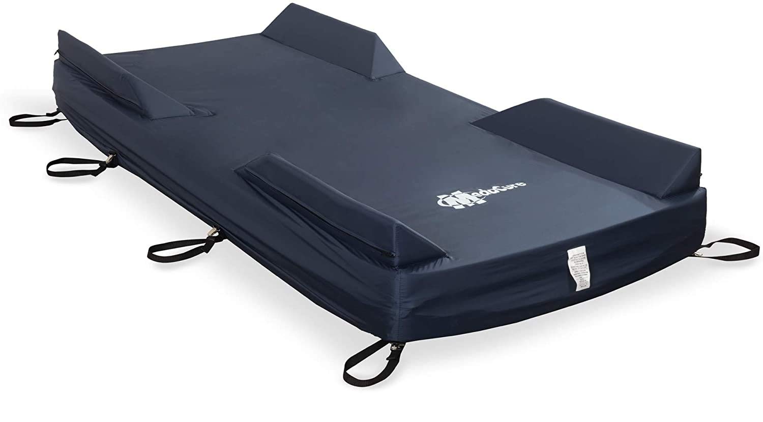 Fall Prevention Foam Bolster Mattress Cover with Defined Perimeter – 36” X 80” X 8” - Universal Medical Bed Overlay for Elderly and Fall Risk Patients - Fitted Sheet Fit with Secure Snaps
