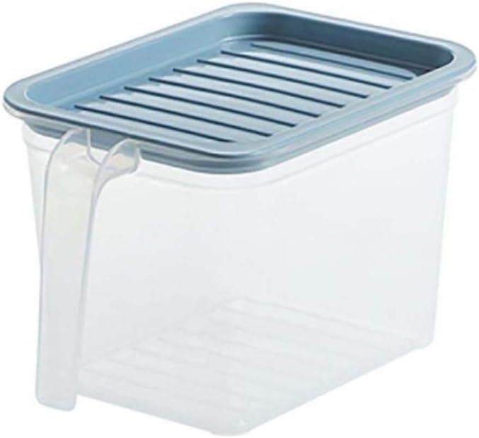 Kakymjxnj Transparent Stackable Food Storage Box With Handle 5PCS Plastic Food Containers,1PC Size S