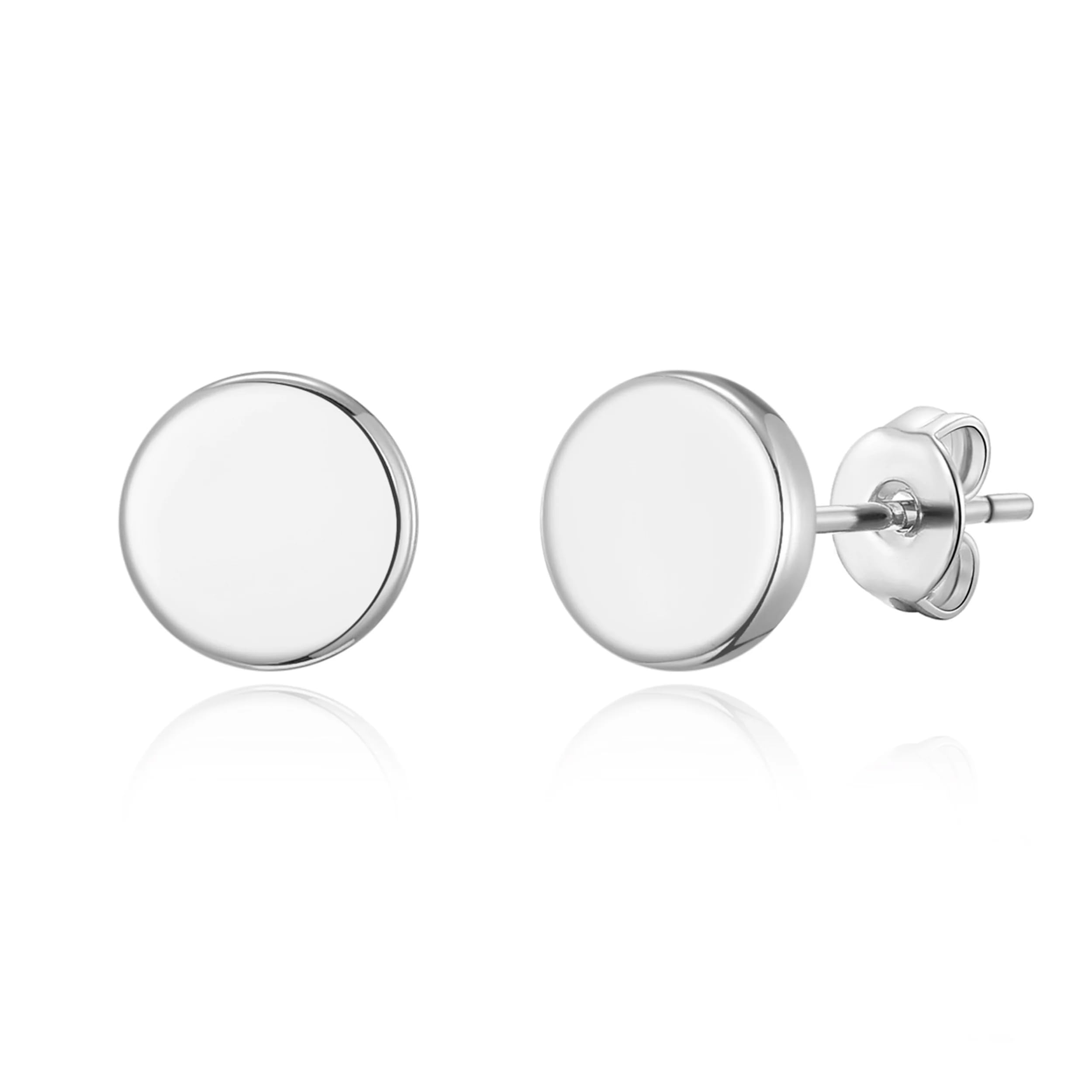 Philip Jones Silver Plated Round Dot Stud Earrings