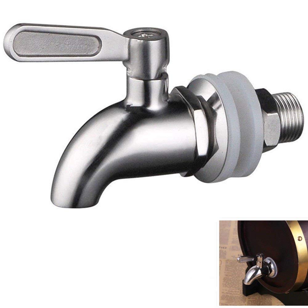 Stainless Steel Beverage Dispenser Replacement Spigot with filter Beer Faucet Fits 5/8 Inch Water Dispenser Wine Tap for Juice Cold Drink Wine Kombucha Tea（Dispenser Replacement Faucet)