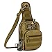 IDOGEAR Tactical Sling Bag Pack Small EDC Molle Assault Range Rucksack Military Army Shoulder Daypack Outdoor Rover Sling Backpack Chest Pack With USA Flag Patch