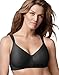 Playtex Women's Secrets Perfectly Smooth Wire Free Full Coverage Bra #4707,Black Stripe,42D