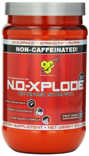 BSN N.O.-XPLODE 2.0 Caffeine Free - Fruit Punch, 15.9 oz (20 Servings)