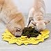 Liakk Snuffle Mat for Dogs, Dog Feeding Mat, Dog Puzzle Toys, for Encourgaing Natural Foraging Skills for Cats Dogs (Sunflower) (A)