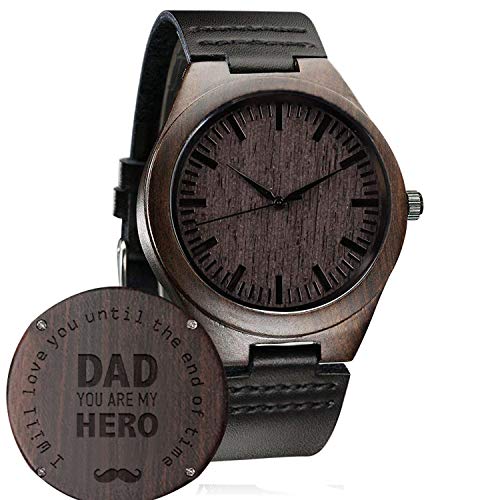 engraved wooden watches for dad