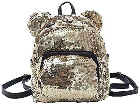 Haludock Ladies cartoon style sequin backpack student bag