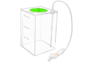 Aquarium Choice Acryli Made Liquid Storage Bucket Dosing Pump Reservoir Container (4.25 * 4.25 * 6.5 Inch;1500ml/1.5L（Green Version)